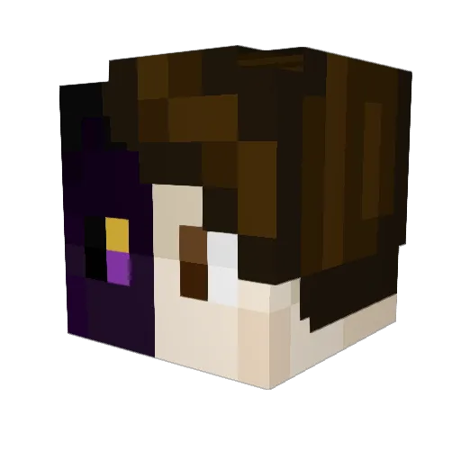 CrispyCake195 Minecraft avatar head, 3D render