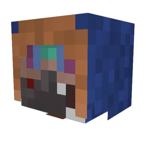 CrispyCartman Minecraft avatar head, 3D render