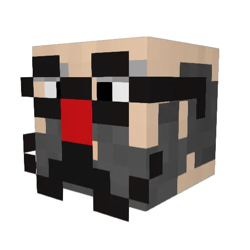 CrispyConductor Minecraft avatar head, 3D render