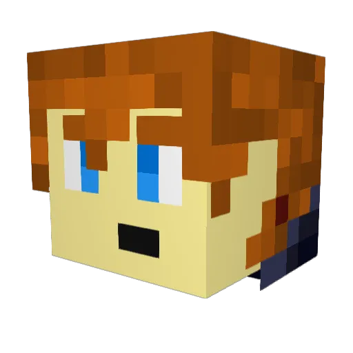 CrispyCris3319 Minecraft avatar head, 3D render