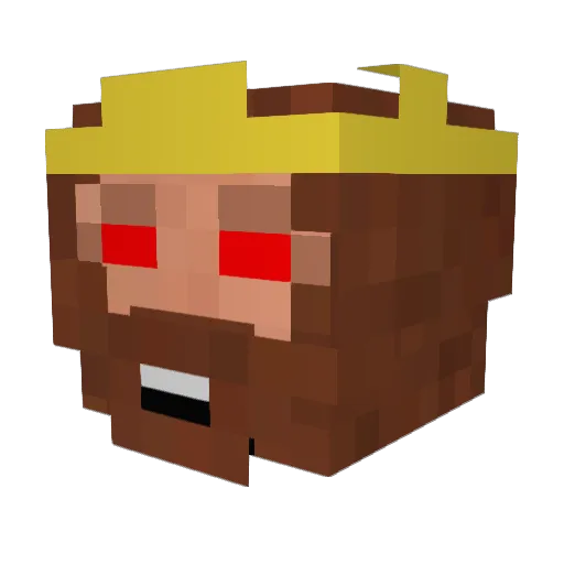 CrispyDingo Minecraft avatar head, 3D render