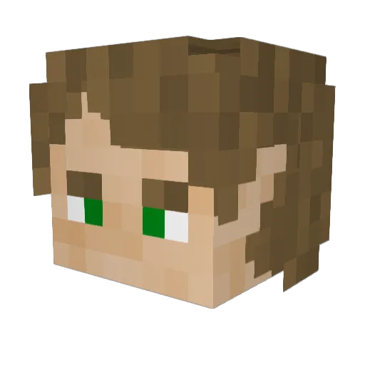 CrispyFrie123 Minecraft avatar head, 3D render