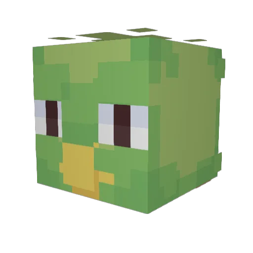 CrispyFries Minecraft avatar head, 3D render