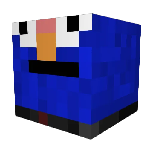 CrispyGalaxy Minecraft avatar head, 3D render