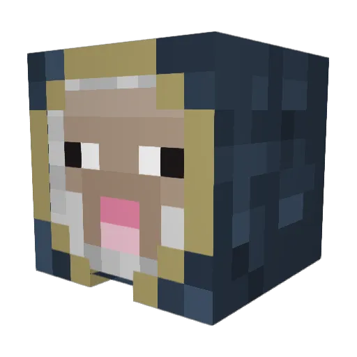 CrispyGamesss Minecraft avatar head, 3D render