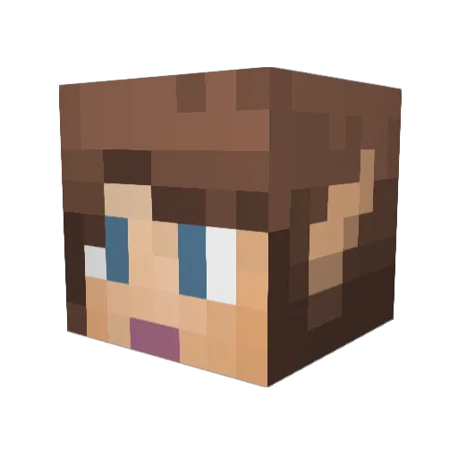 CrispyHollow Minecraft avatar head, 3D render