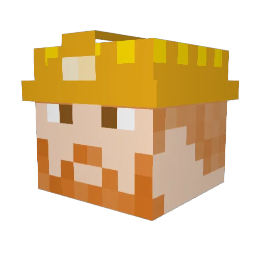 CrispyMr Minecraft avatar head, 3D render