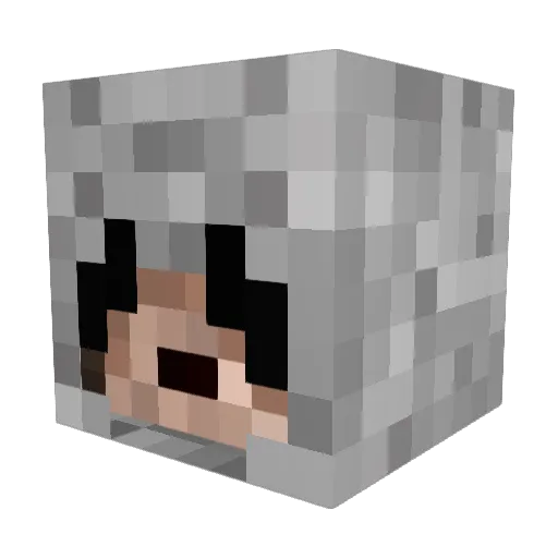 CrispyPaper16 Minecraft avatar head, 3D render