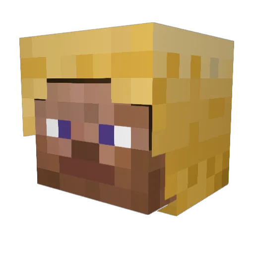 CrispyPotat Minecraft avatar head, 3D render