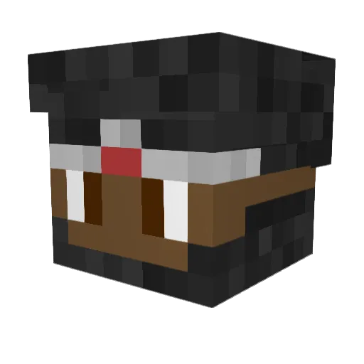 CrispyRisp Minecraft avatar head, 3D render