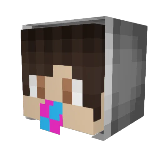 CrispyTotsx Minecraft avatar head, 3D render
