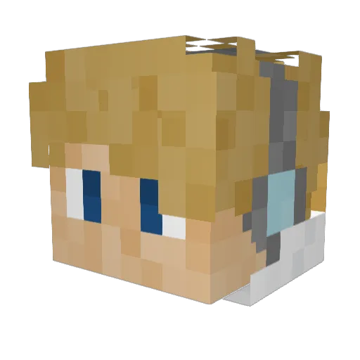 CrispyWaferr Minecraft avatar head, 3D render