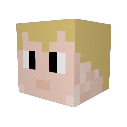 CrispyWhiskey Minecraft avatar head, 3D render