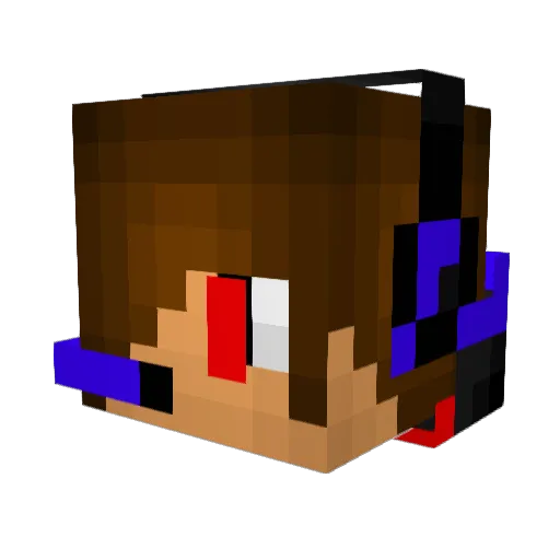 Crispy_Gaming Minecraft avatar head, 3D render