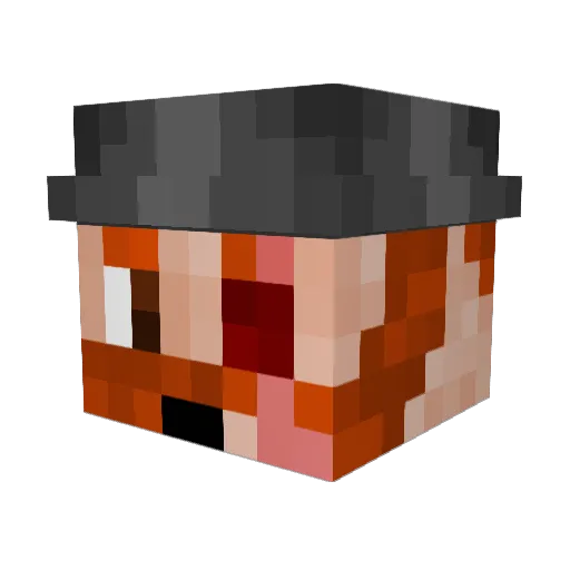 Crispy_Mans_125 Minecraft avatar head, 3D render