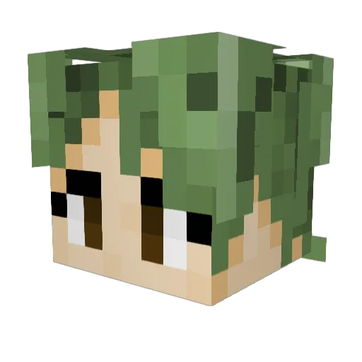 Crispykoolaide Minecraft avatar head, 3D render