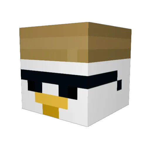 CrispyyK Minecraft avatar head, 3D render