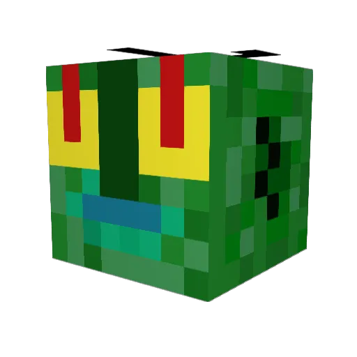 Crissps Minecraft avatar head, 3D render