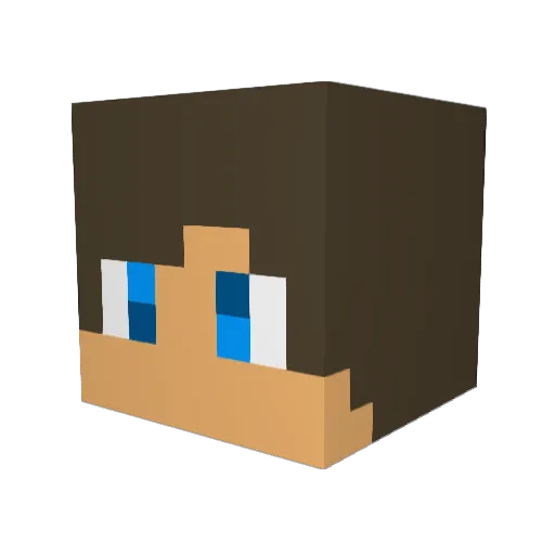 Cristal_Diamond Minecraft avatar head, 3D render