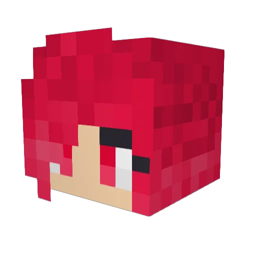 Cristalminer Minecraft avatar head, 3D render