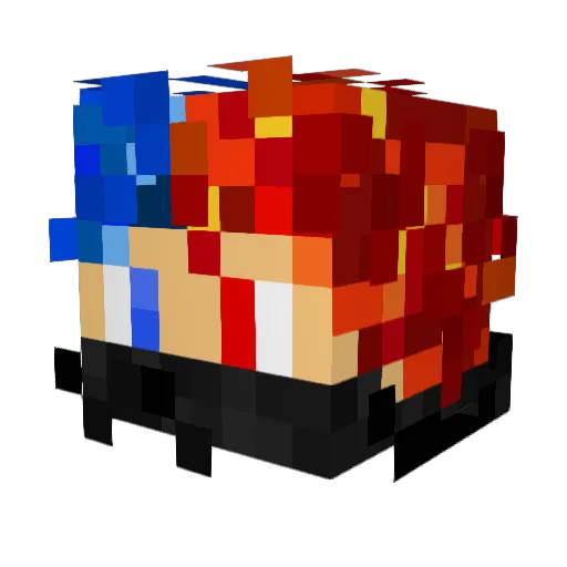Cristobalbaeza Minecraft avatar head, 3D render