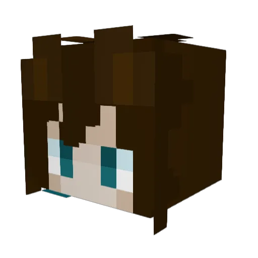 Cristofula Minecraft avatar head, 3D render
