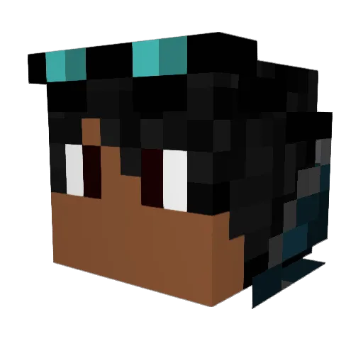 Cristome Minecraft avatar head, 3D render
