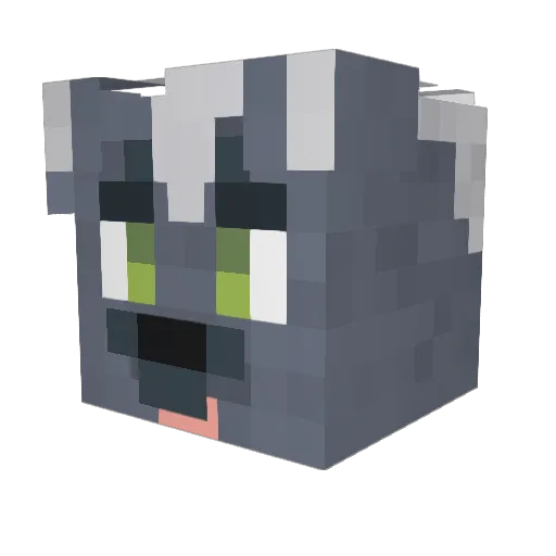 Cristyfur Minecraft avatar head, 3D render