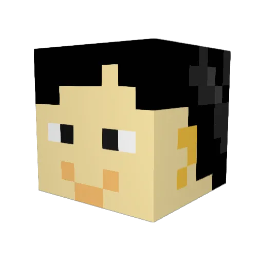 Crisu__ Minecraft avatar head, 3D render