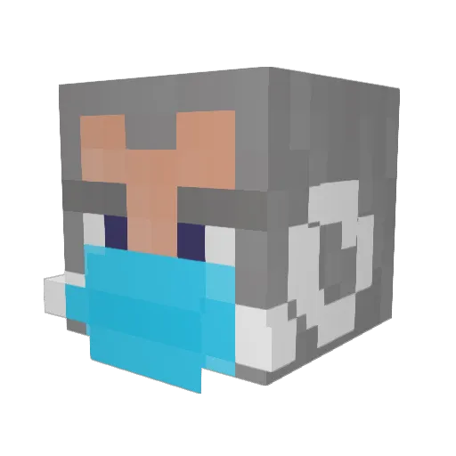 CritFailsafe Minecraft avatar head, 3D render