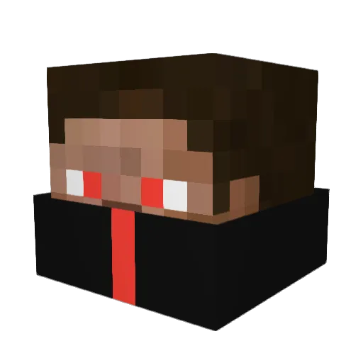 CritFunky Minecraft avatar head, 3D render