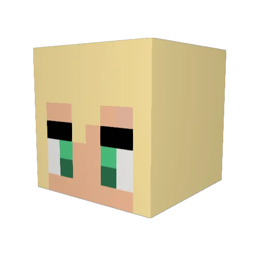 Critgamer Minecraft avatar head, 3D render