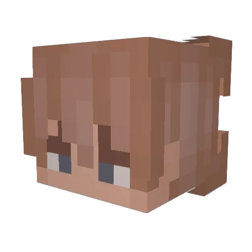 CriticalV_ Minecraft avatar head, 3D render