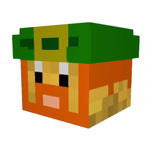 Critical_ElmO Minecraft avatar head, 3D render