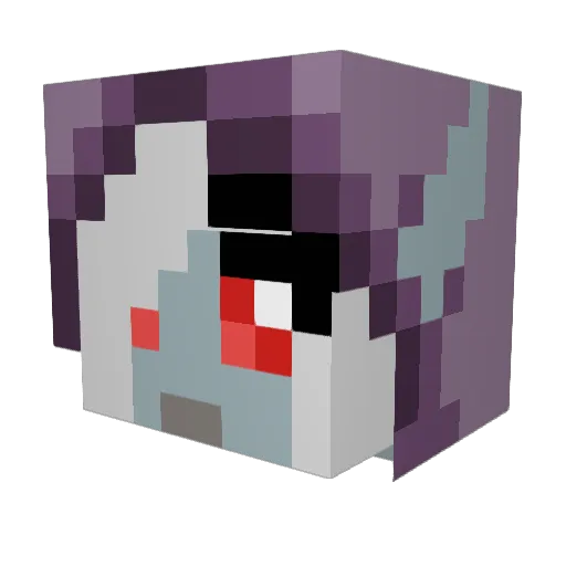 Criticalista Minecraft avatar head, 3D render