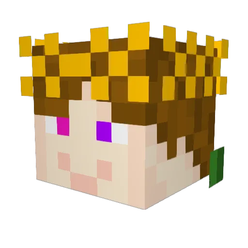 Criticalmach Minecraft avatar head, 3D render