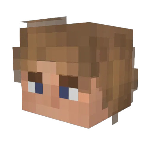 Critric Minecraft avatar head, 3D render