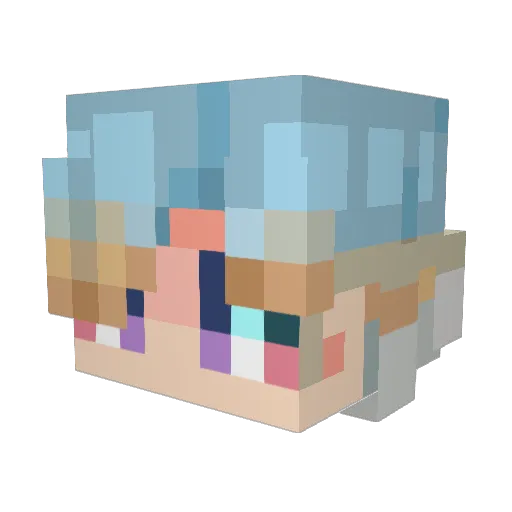 CritterClusterr Minecraft avatar head, 3D render