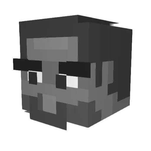 Critulous Minecraft avatar head, 3D render
