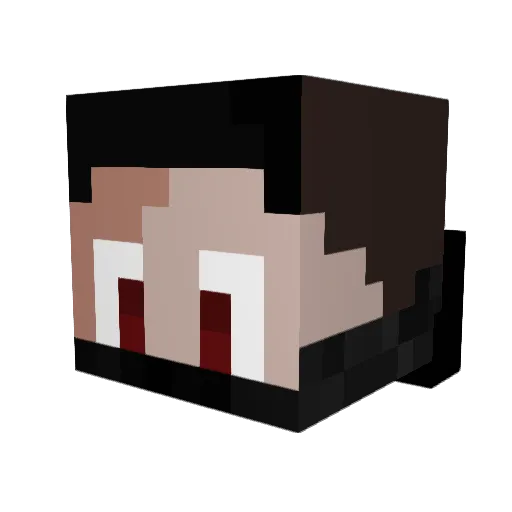 Crityk Minecraft avatar head, 3D render