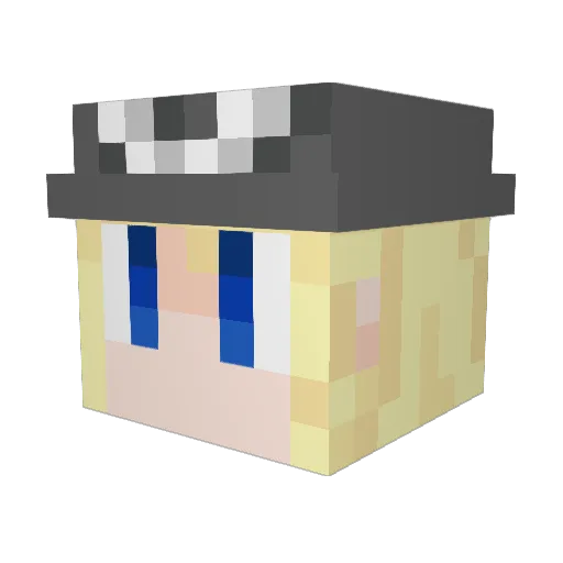 Crivington Minecraft avatar head, 3D render