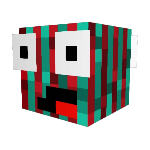 Crix_Stixs Minecraft avatar head, 3D render