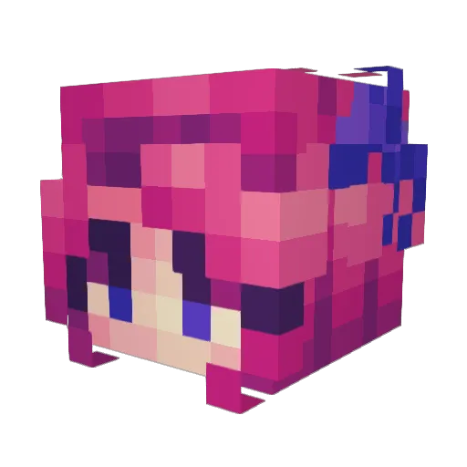 Crixif Minecraft avatar head, 3D render