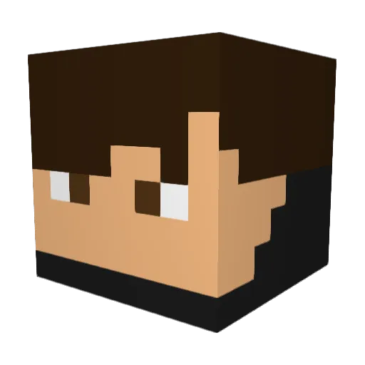 Crixooo Minecraft avatar head, 3D render