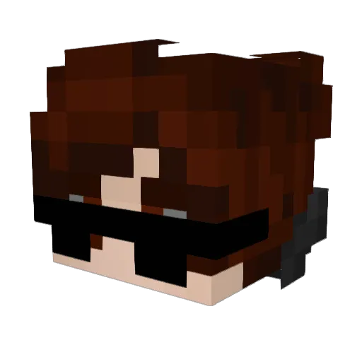 Crixtel Minecraft avatar head, 3D render