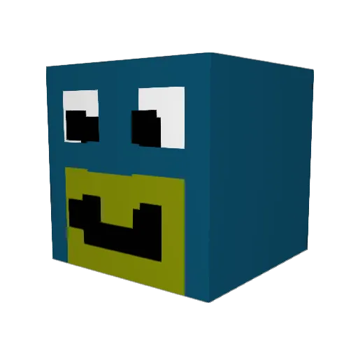 Crixtss Minecraft avatar head, 3D render