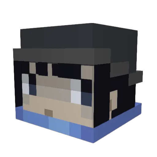 Crizt Minecraft avatar head, 3D render