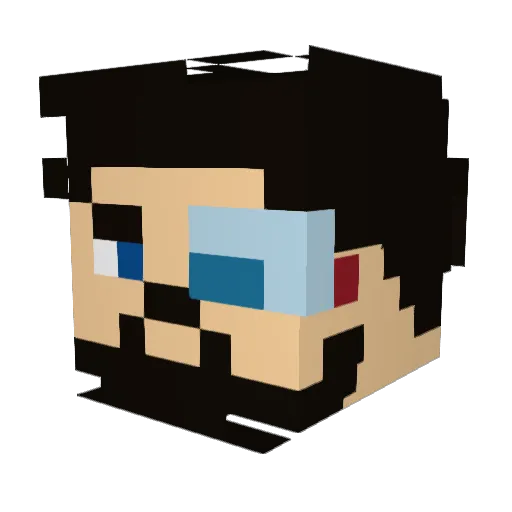 Crlos1305 Minecraft avatar head, 3D render