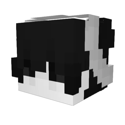 Crlyyyy Minecraft avatar head, 3D render