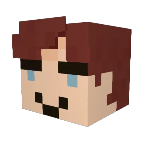 Crmk3 Minecraft avatar head, 3D render